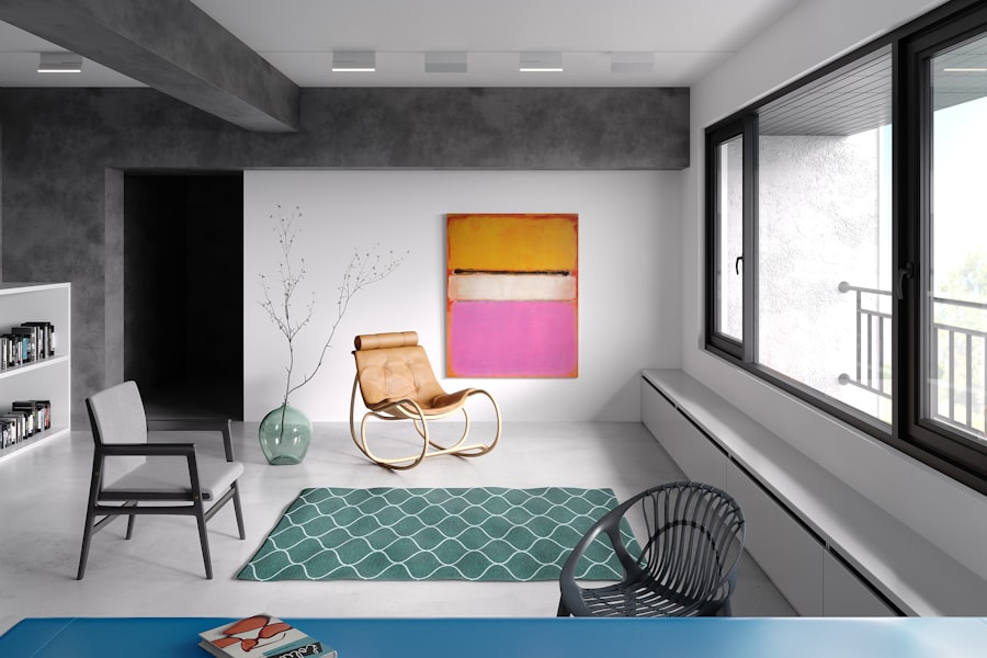 Home furniture arrangement by color distribution